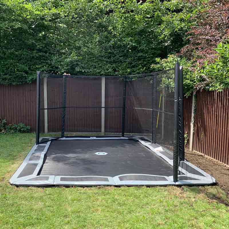 In ground trampoline with enclosure shop