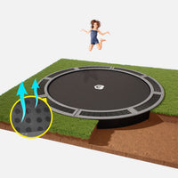 12ft round in ground trampoline green Thumbnail