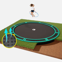 14ft round in ground trampoline green Thumbnail