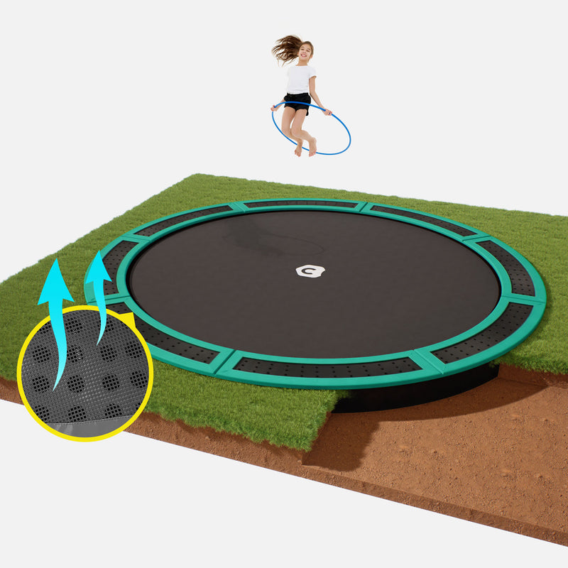 14ft round in ground trampoline 