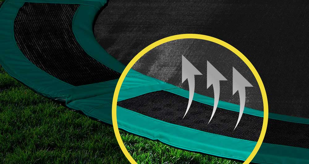 Vented trampoline on sale pad