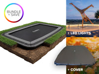 17ft x 12ft North In Ground Trampoline + Cover + Lights Bundle Thumbnail