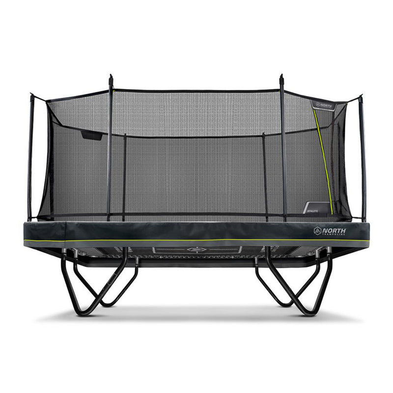 North Athlete Rectangle Trampoline with net