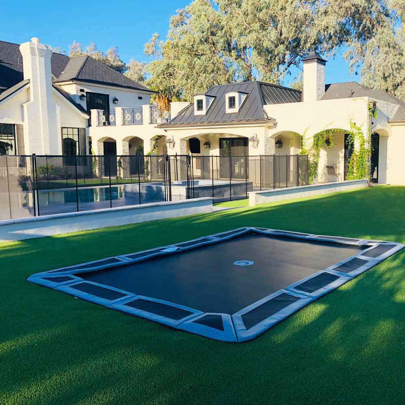 14ft under-ground backyard trampoline